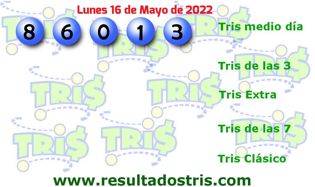 Resultados Tris Medio Día del 2022-05-16 Boleto del Tris Medio Día del 2022-05-16
