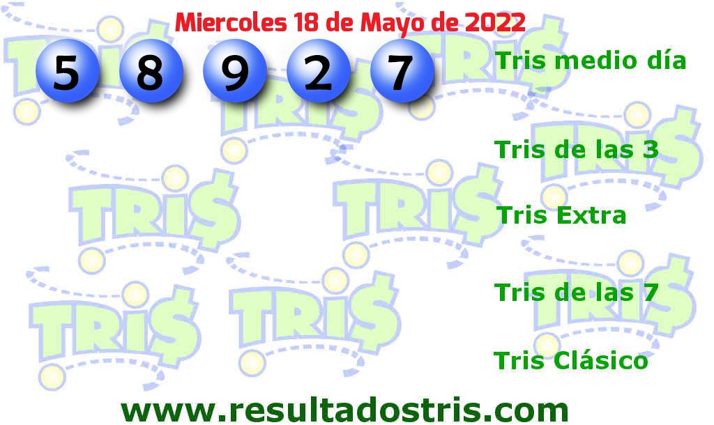 Resultados Tris Medio Día Boleto del Tris Medio Día del 2022-05-18