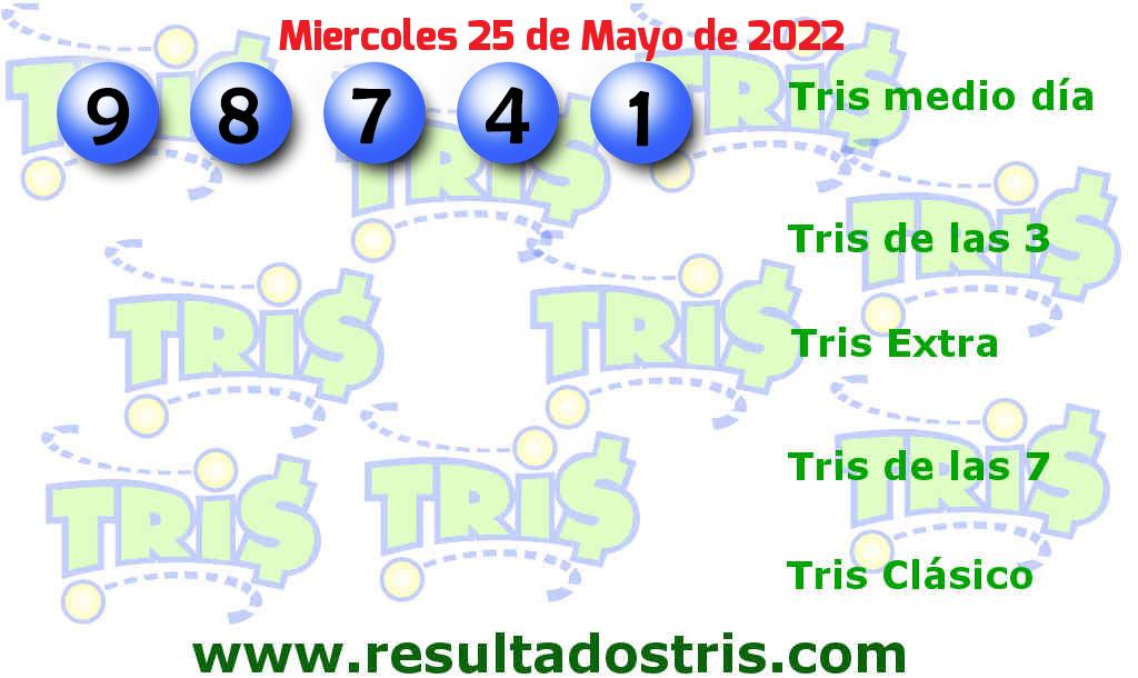 Resultados Tris Medio Día del 2022-05-25 Boleto del Tris Medio Día del 2022-05-25