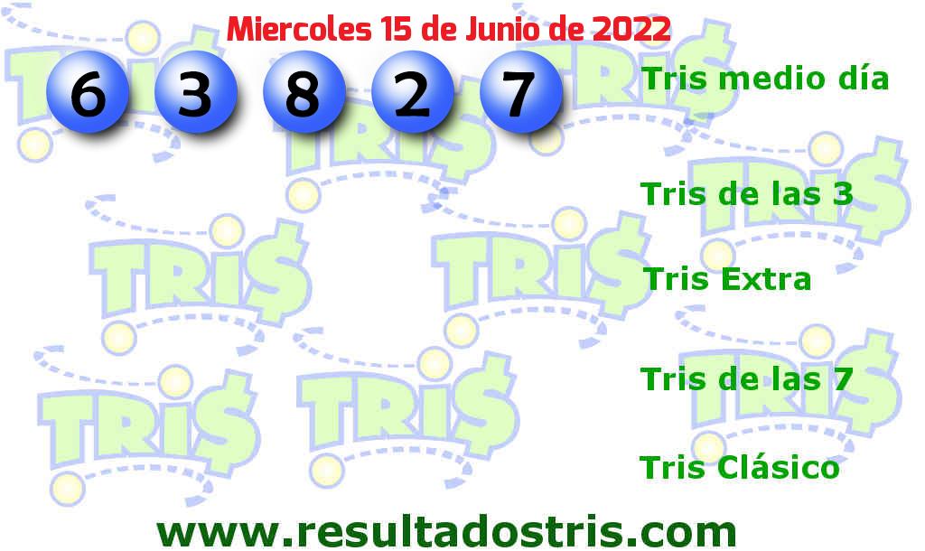 Resultados Tris Medio Día del 2022-06-15 Boleto del Tris Medio Día del 2022-06-15