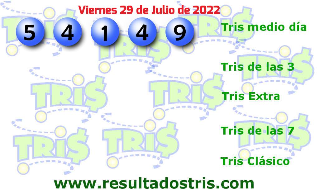 Resultados Tris Medio Día del 2022-07-29 Boleto del Tris Medio Día del 2022-07-29