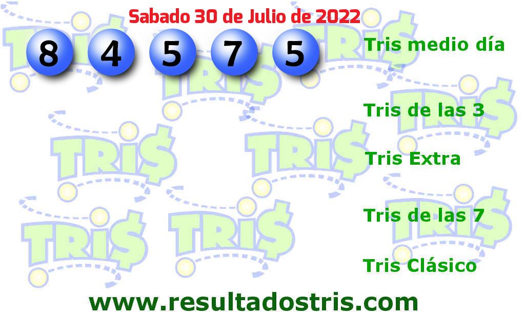 Resultados Tris Medio Día del 2022-07-30 Boleto del Tris Medio Día del 2022-07-30