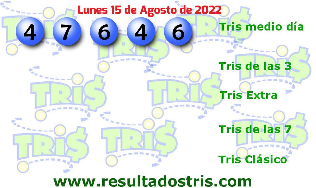 Resultados Tris Medio Día del 2022-08-15 Boleto del Tris Medio Día del 2022-08-15
