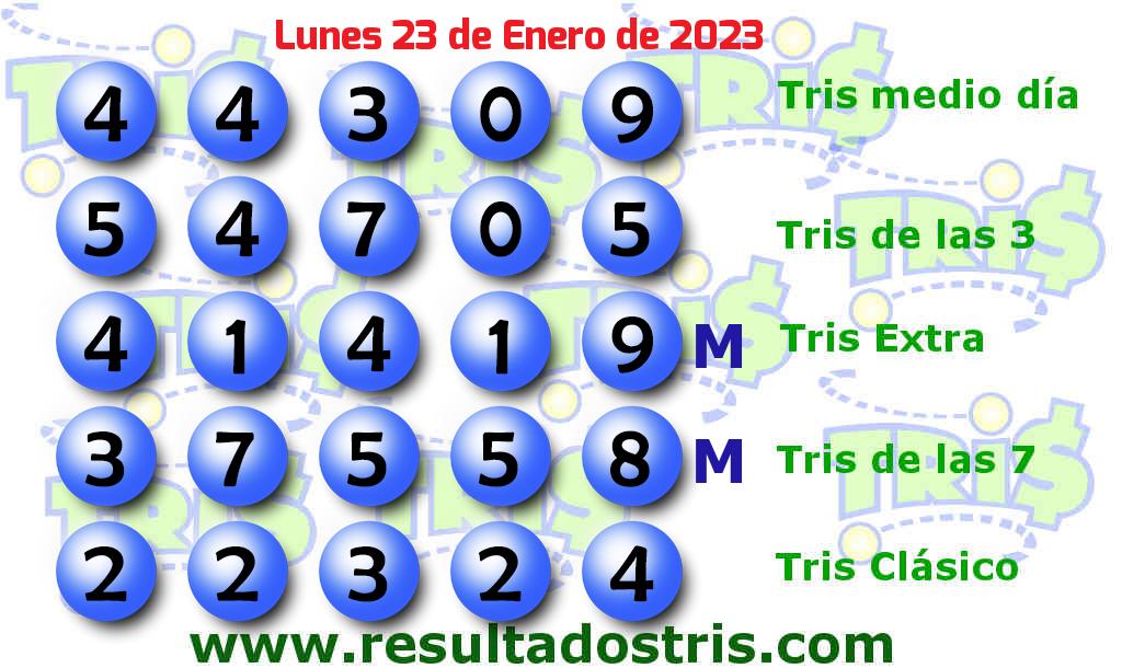 Resultados Tris Clásico del 2023-01-23 Boleto del Tris Clásico del 2023-01-23
