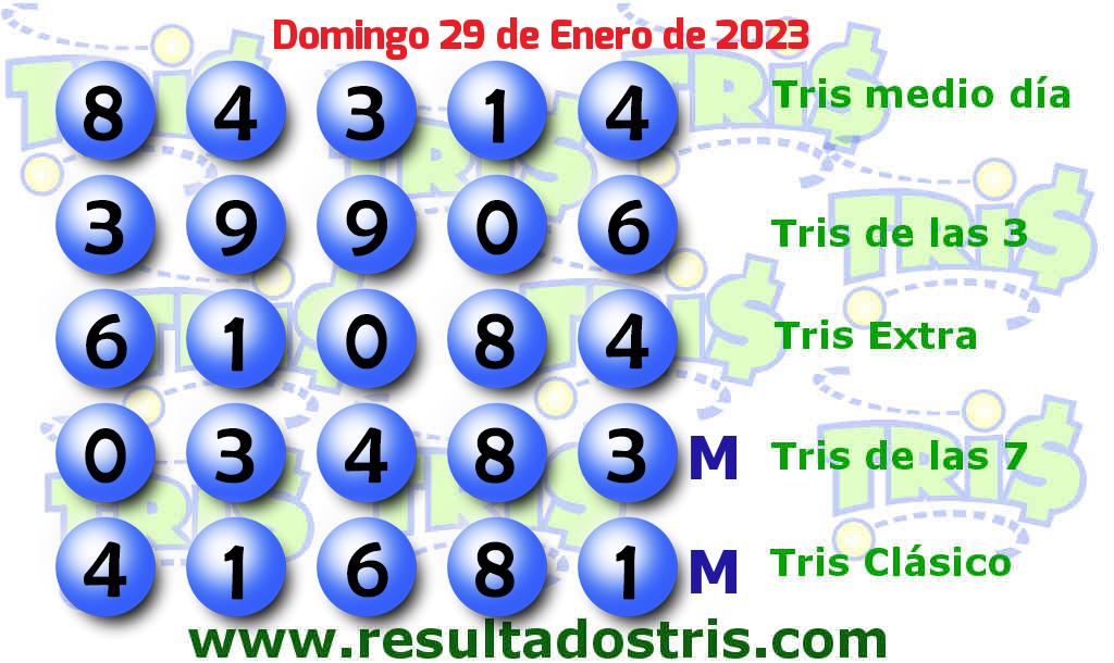 Resultados Tris Clásico del 2023-01-29 Boleto del Tris Clásico del 2023-01-29