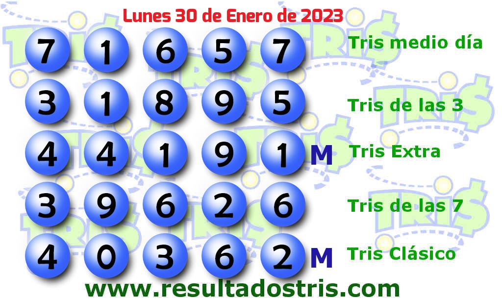 Resultados Tris Clásico del 2023-01-30 Boleto del Tris Clásico del 2023-01-30