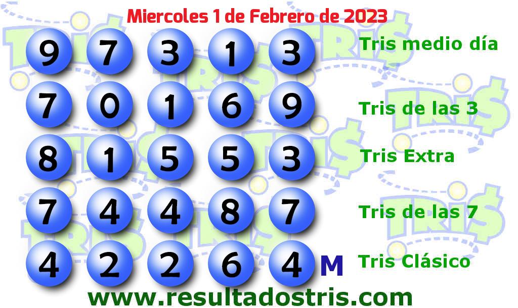 Resultados Tris Clásico del 2023-02-01 Boleto del Tris Clásico del 2023-02-01