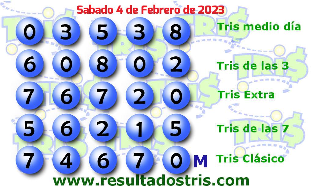 Resultados Tris Clásico del 2023-02-04 Boleto del Tris Clásico del 2023-02-04