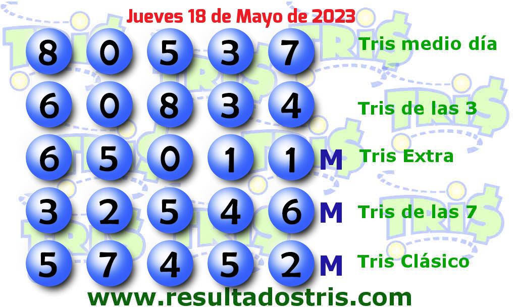 Resultados Tris Clásico del 2023-05-18 Boleto del Tris Clásico del 2023-05-18