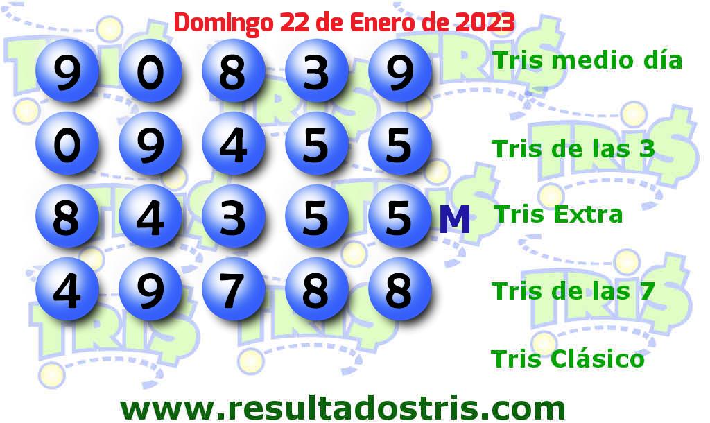 Resultados Tris De las Siete del 2023-01-22 Boleto del Tris De las Siete del 2023-01-22