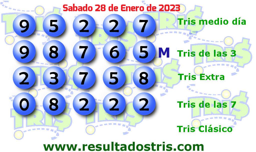 Boleto del Tris De las Siete del 2023-01-28