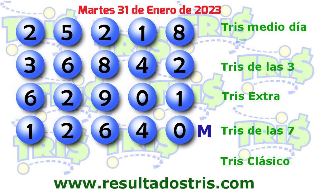Resultados Tris De las Siete del 2023-01-31 Boleto del Tris De las Siete del 2023-01-31