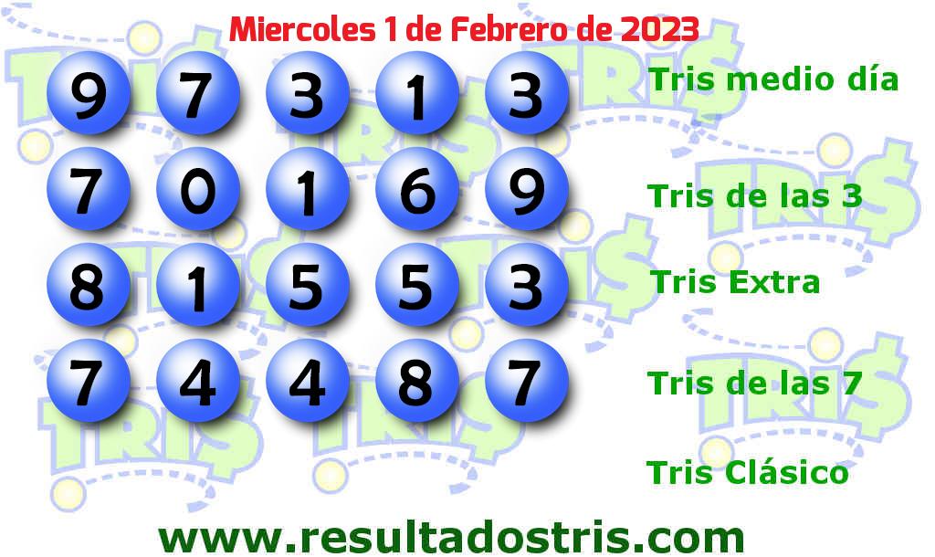 Resultados Tris De las Siete del 2023-02-01 Boleto del Tris De las Siete del 2023-02-01