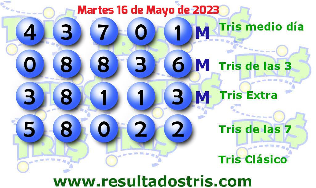Resultados Tris De las Siete del 2023-05-16 Boleto del Tris De las Siete del 2023-05-16