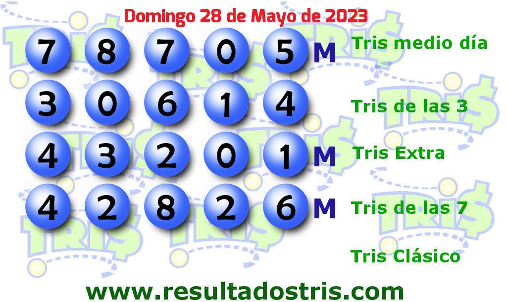 Resultados Tris De las Siete del 2023-05-28 Boleto del Tris De las Siete del 2023-05-28