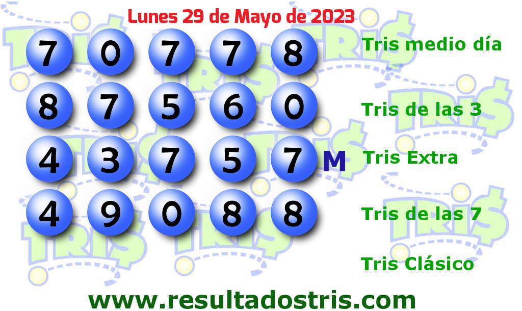 Resultados Tris de las Siete Boleto del Tris de las Siete 2023-05-29