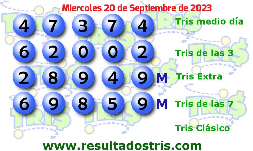 Resultados Tris De las Siete del 2023-09-20 Boleto del Tris De las Siete del 2023-09-20