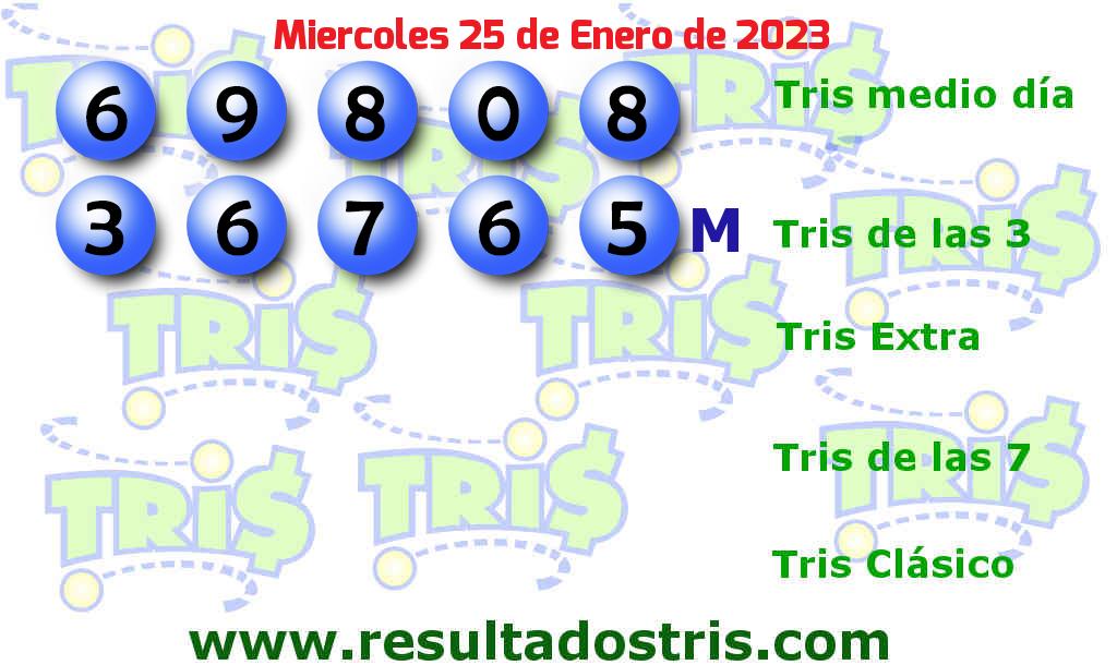Resultados Tris De las Tres del 2023-01-25 Boleto del Tris De las Tres del 2023-01-25