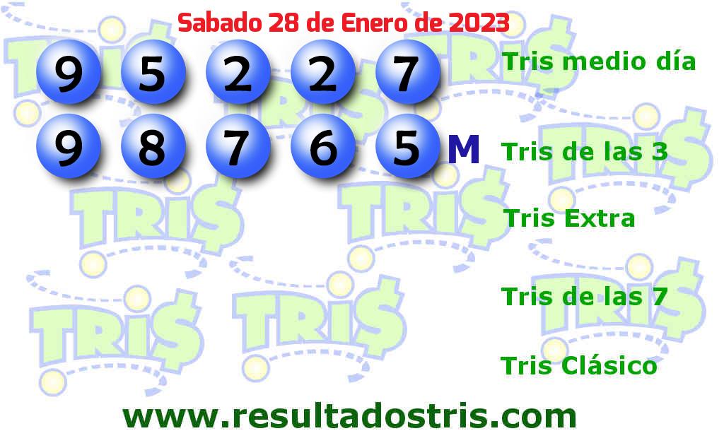 Boleto del Tris De las Tres del 2023-01-28