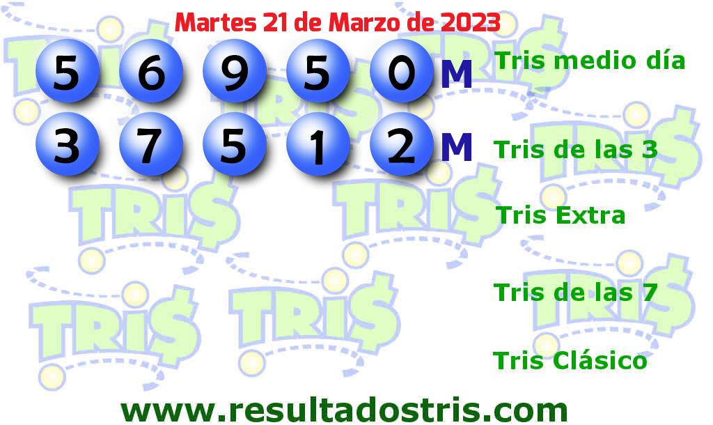 Resultados Tris De las Tres del 2023-03-21 Boleto del Tris De las Tres del 2023-03-21