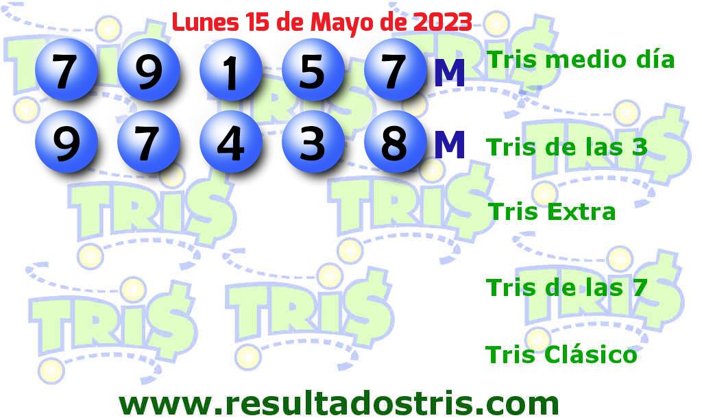 Resultados Tris De las Tres del 2023-05-15 Boleto del Tris De las Tres del 2023-05-15