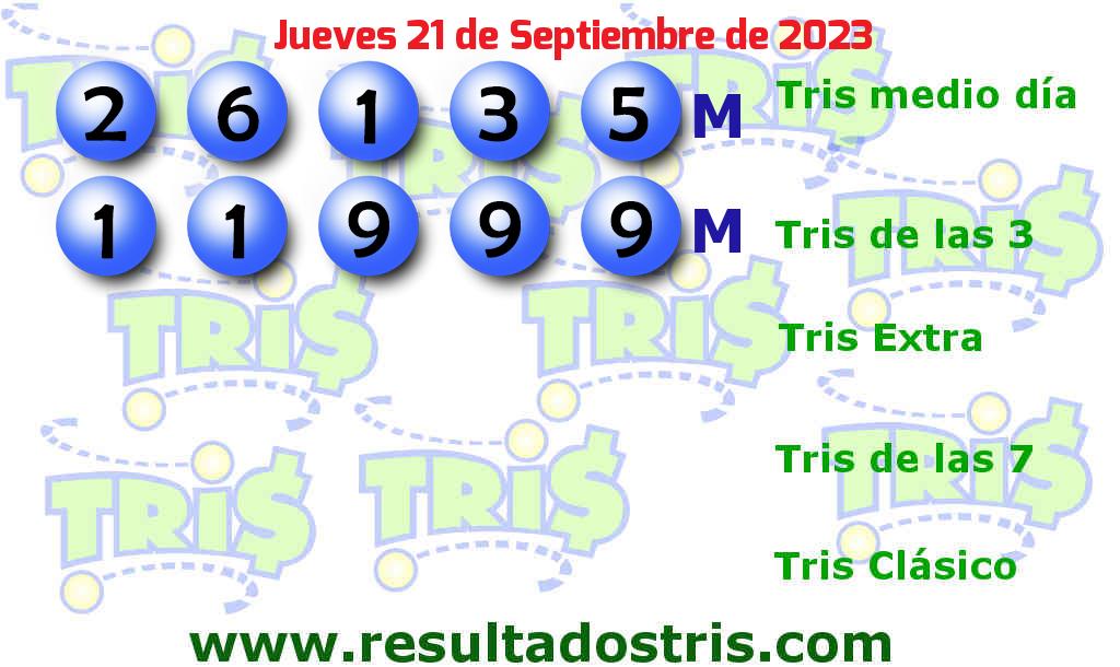 Resultados Tris De las Tres del 2023-09-21 Boleto del Tris De las Tres del 2023-09-21