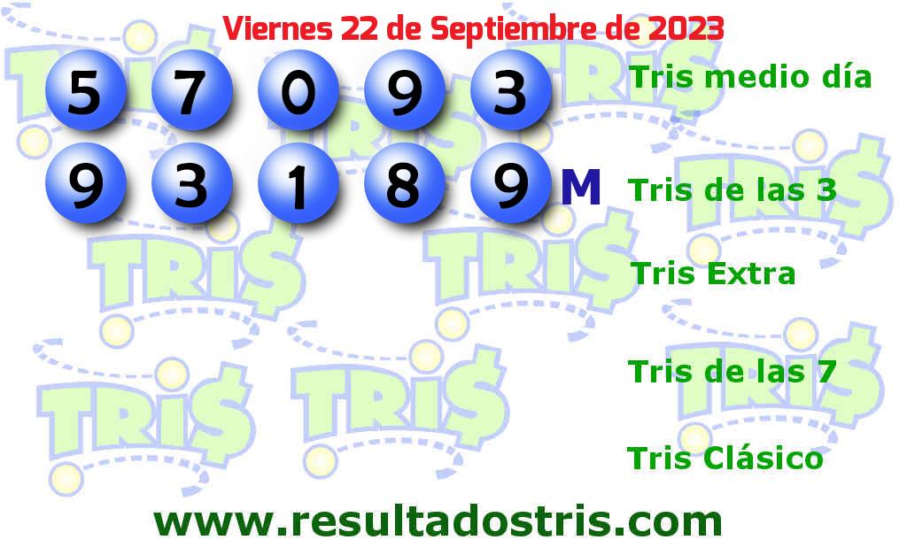 Resultados Tris De las Tres Boleto del Tris De las Tres del 2023-09-22