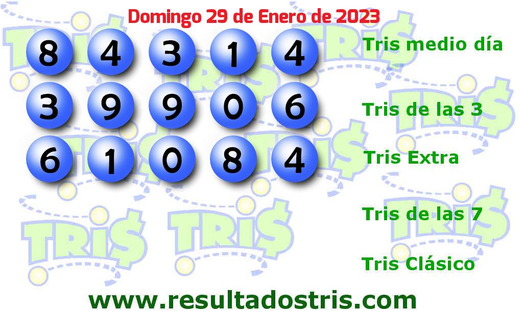 Resultados Tris Extra del 2023-01-29 Boleto del Tris Extra del 2023-01-29