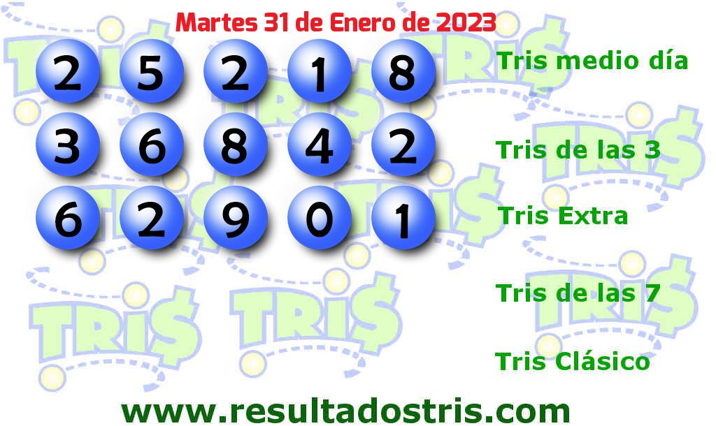 Resultados Tris Extra del 2023-01-31 Boleto del Tris Extra del 2023-01-31