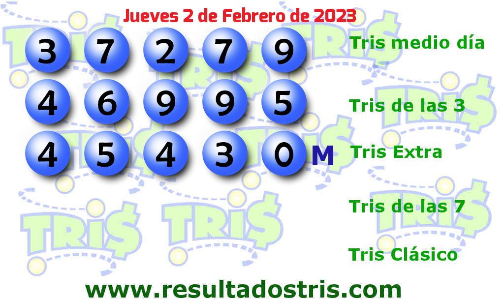 Boleto del Tris Extra del 2023-02-02