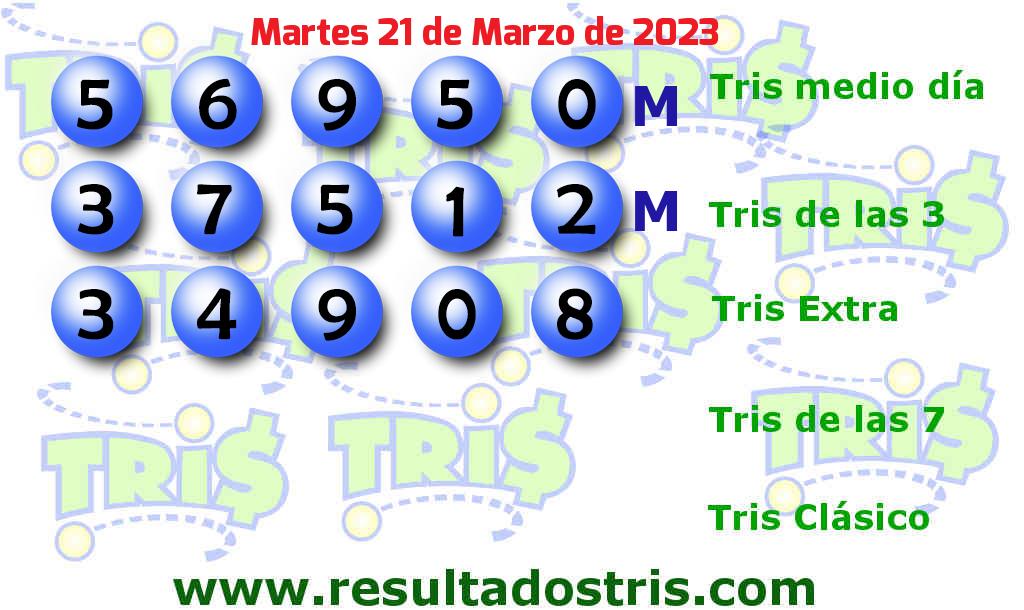 Resultados Tris Extra del 2023-03-21 Boleto del Tris Extra del 2023-03-21