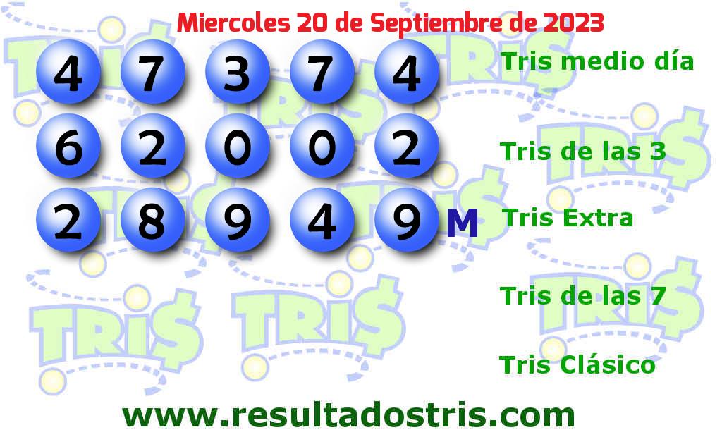 Resultados Tris Extra del 2023-09-20 Boleto del Tris Extra del 2023-09-20
