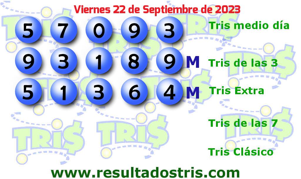Resultados Tris Extra Boleto del Tris Extra del 2023-09-22