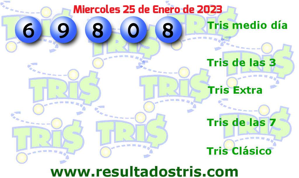 Resultados Tris Medio Día del 2023-01-25 Boleto del Tris Medio Día del 2023-01-25