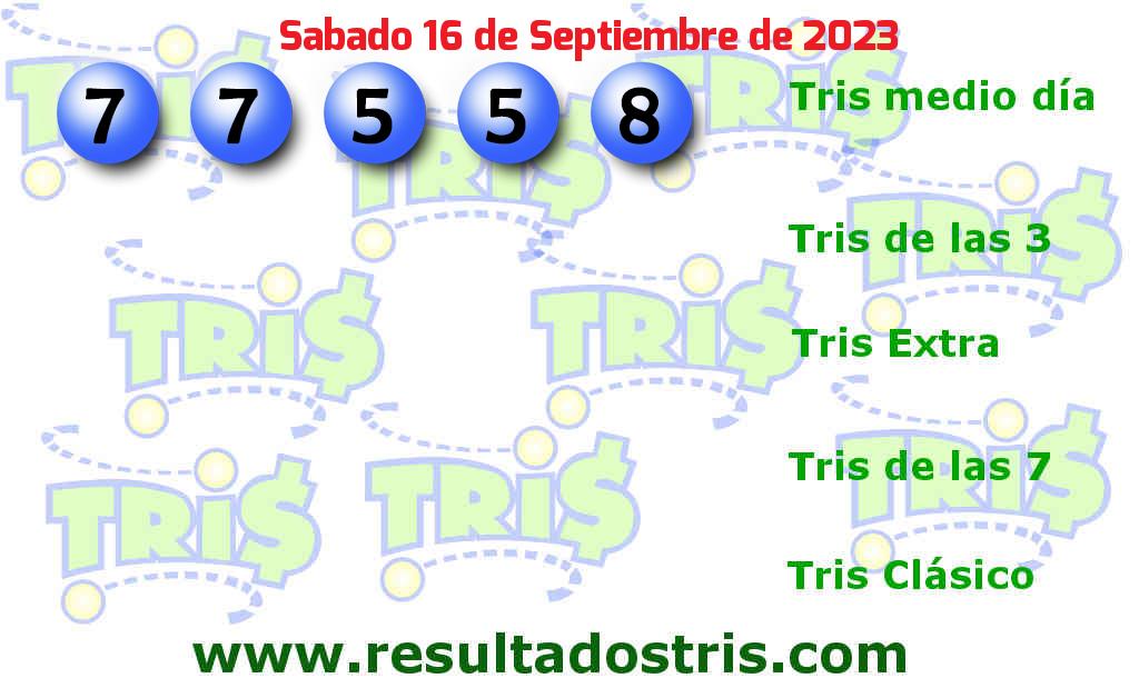 Resultados Tris Medio Día del 2023-09-16 Boleto del Tris Medio Día del 2023-09-16