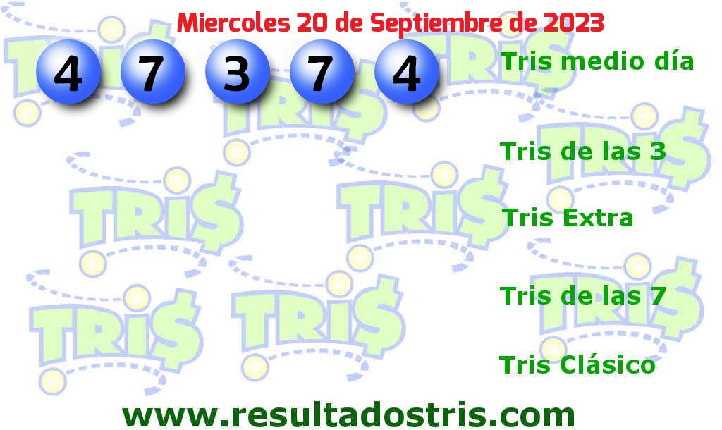 Resultados Tris Medio Día del 2023-09-20 Boleto del Tris Medio Día del 2023-09-20